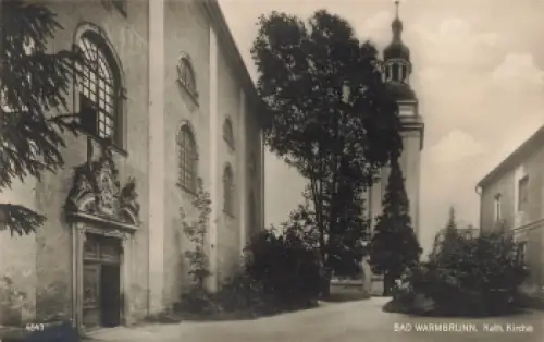 Bad Warmbrunn Katholische Kirche Riesengebirge Schlesien Cieplice Śląskie-Zdrój * um 1930