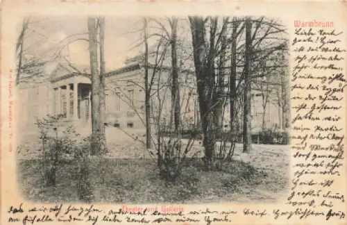 Bad Warmbrunn Theater und Galerie Riesengebirge Schlesien Cieplice Śląskie-Zdrój o 1904