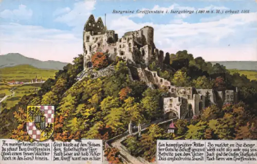 Greiffenstein Isergebirge Schlesien Zamek Gryf * um 1920