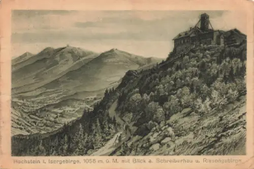 Hochstein Isergebirge Schlesien Künstlerkarte o 1921