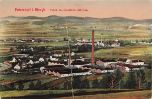 Petersdorf Riesengebirge Fabrik der Glanzfäden AG Schlesien Piechowice * um 1910
