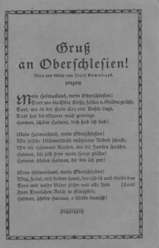 Gruss aus Oberschlesien von Josef Kowalczyk * um 1920