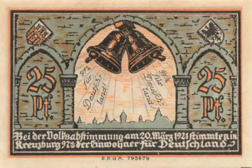 Kreuzburg Oberschlesien Notgeldschein Kluczbork 1921