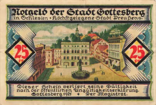 Gottesberg Schlesien Notgeldschein Bolesławiec 1921