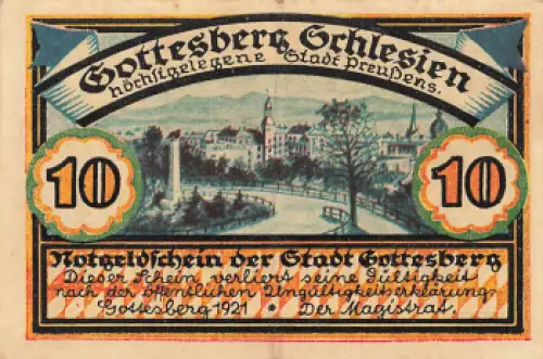 Gottesberg Schlesien Notgeldschein Bolesławiec 1921