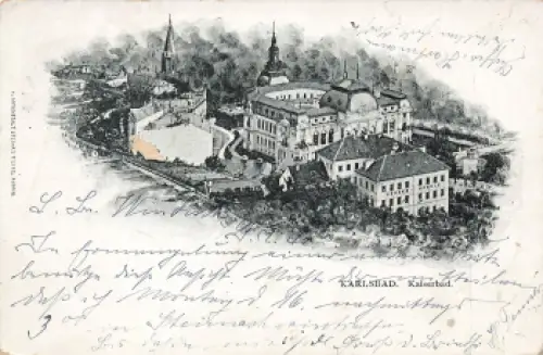 Karlsbad Kaiserbad Böhmen Karlovy Vary Litho o 1907