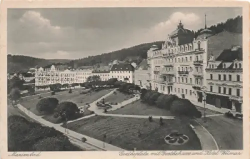 Marienbad Goetheplatz Hotel Weimar Böhmen Mariánské Lázně * um 1930