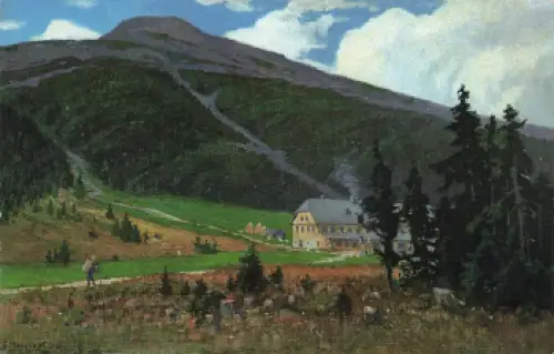 Spindlerbaude Riesengebirge Künstlerkarte Morgenstern * um 1910