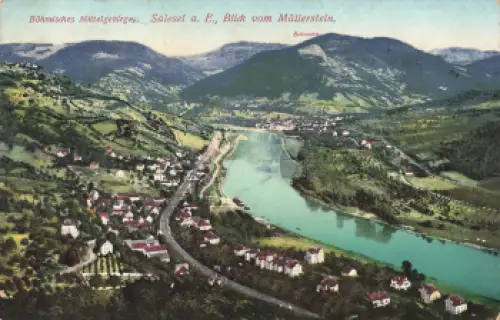 Salesel Elbe Böhmen Sudetengau Dolní Zálezly o 1914