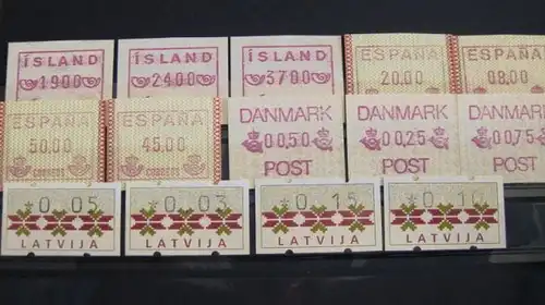 ATM Island, Spanien, Dänemark, Lettland ** (T12)