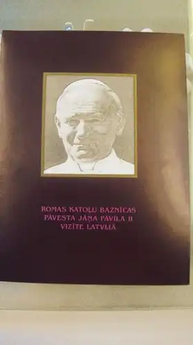 Gedenkblatt Lettland Papst Paul II