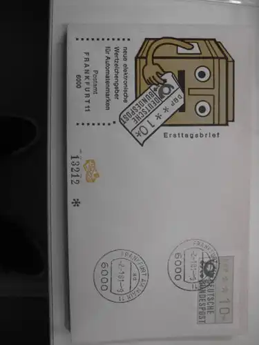 ATM Automatenmarken Bundesrepublik Deutschland 14 Werte vom 2. 1. 1981 auf FDC 10 Pfennig bis 280 Pfennig