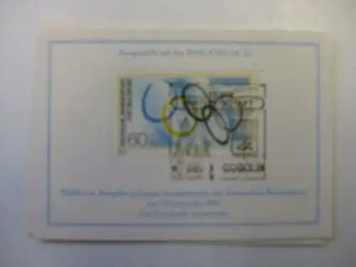 Nachdruck Faksimile der Gscheidle Olympiamarke Bund 1980 als Block