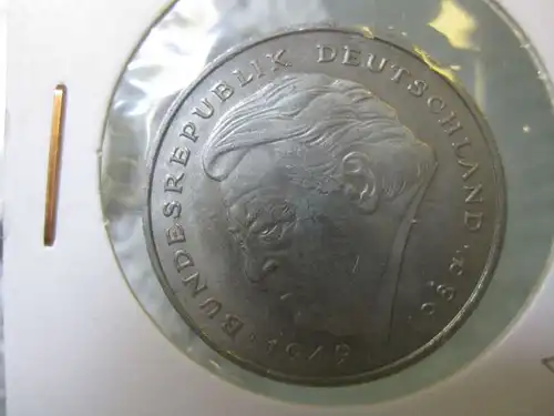2 DM Münze Franz Josef Strauß 1990  G , St-bf