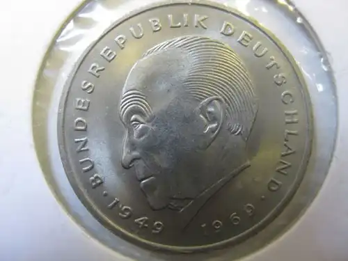 2 DM Münze Konrad Adenauer 1970 G, Stg