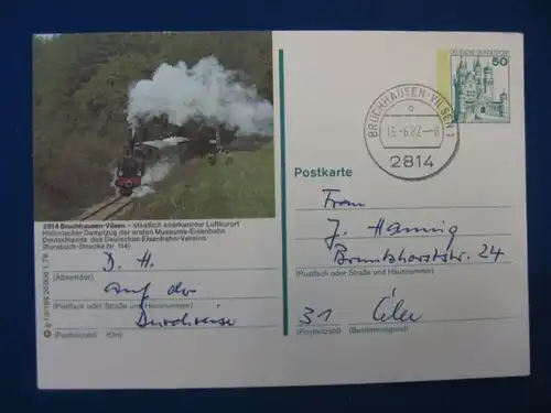 Bildpostkarte P 129 Deutschland Bruchhausen-Vilsen