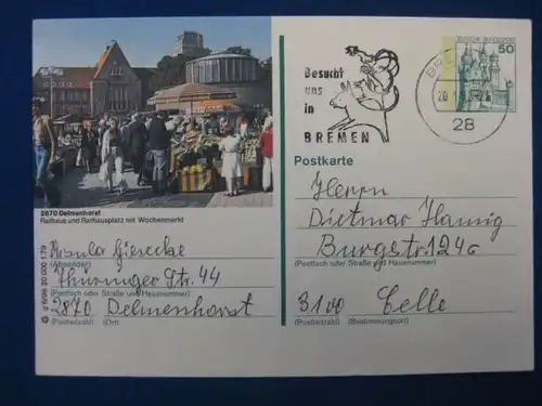 Bildpostkarte P 129 Deutschland Delmenhorst