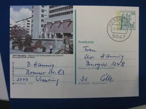 Bildpostkarte P 129 Deutschland Wesseling