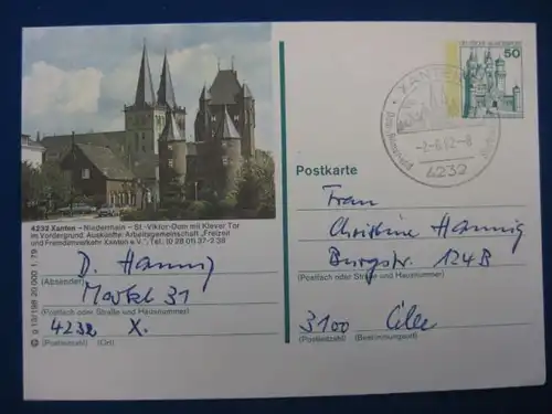 Bildpostkarte P 129 Deutschland Xanten