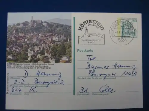 Bildpostkarte P 129 Deutschland Königstein, Taunus 