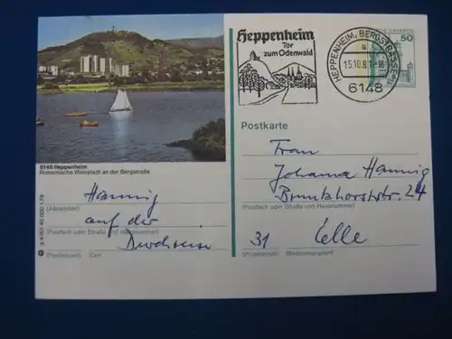 Bildpostkarte P 129 Deutschland Heppenheim 