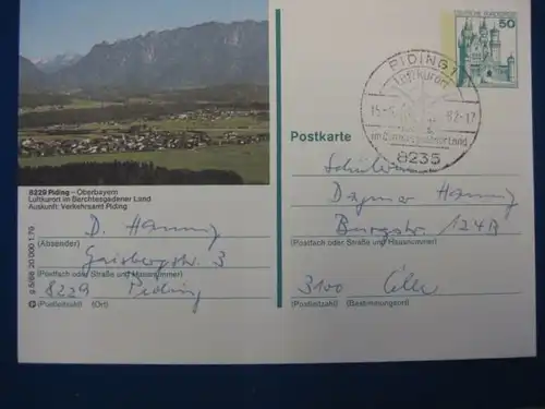 Bildpostkarte P 129 Deutschland Piding, Oberbayern