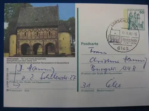 Bildpostkarte P 129 Deutschland Lorsch 