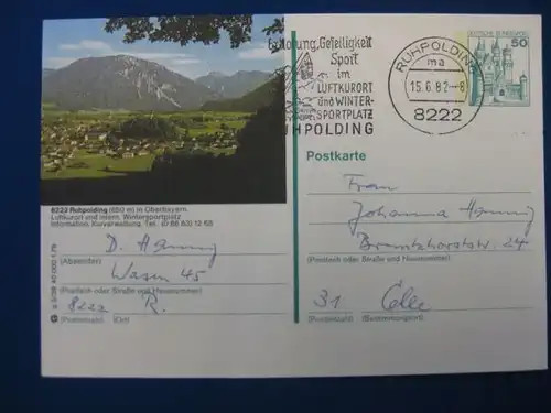 Bildpostkarte P 129 Deutschland Ruhpolding, Oberbayern