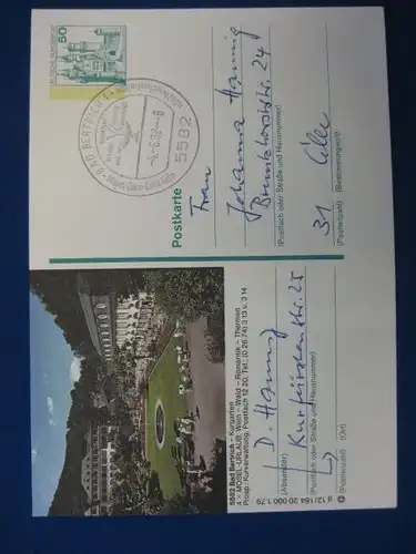 Bildpostkarte P 129 Deutschland Bad Bertrich 