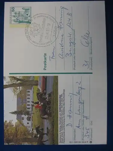 Bildpostkarte P 129 Deutschland Holzminden