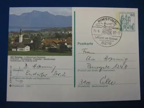 Bildpostkarte P 129 Deutschland Rimsting am Chiemsee