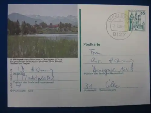 Bildpostkarte P 129 Deutschland Iffeldorf a d Osterseen, Oberbayern