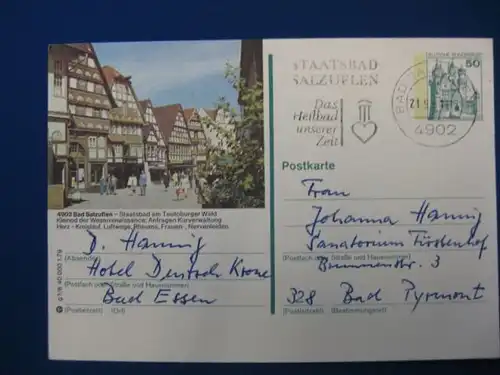 Bildpostkarte P 129 Deutschland Bad Salzuflen 