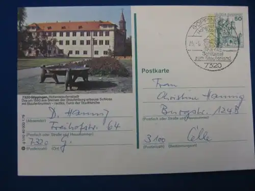 Bildpostkarte P 129 Deutschland Göppingen 