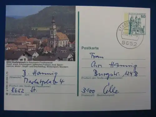 Bildpostkarte P 129 Deutschland Stadtsteinach, Frankenwald