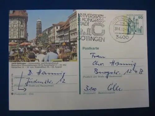 Bildpostkarte P 129 Deutschland Göttingen 