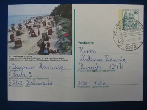 Bildpostkarte P 129 Deutschland Hohwacht Ostsee