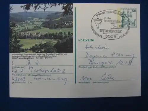 Bildpostkarte P 129 Deutschland Frankenberg (Eder)