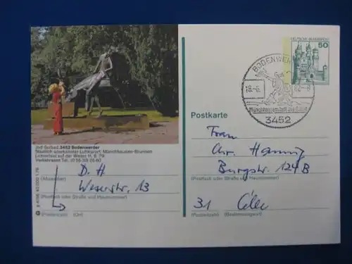 Bildpostkarte P 129 Deutschland Bodenwerder