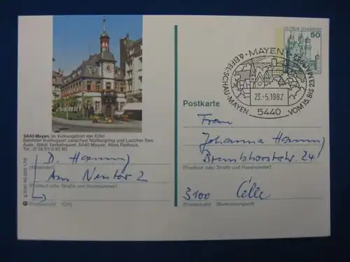 Bildpostkarte P 129 Deutschland Mayen, Eifel