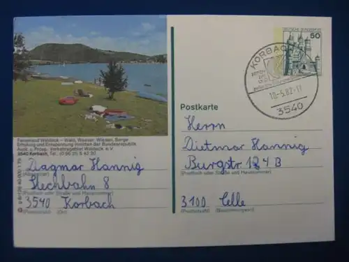 Bildpostkarte P 129 Deutschland Korbach