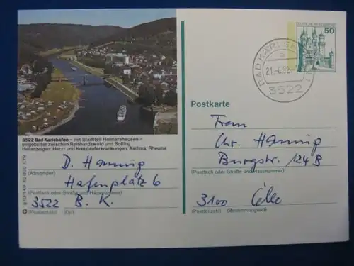 Bildpostkarte P 129 Deutschland Bad Karlshafen