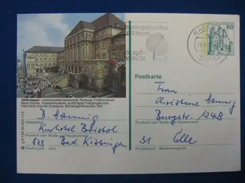 Bildpostkarte P 129 Deutschland Kassel