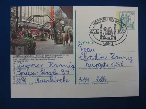 Bildpostkarte P 129 Deutschland Neunkirchen, Saar