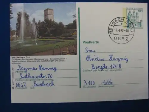 Bildpostkarte P 129 Deutschland Bexbach, Saar