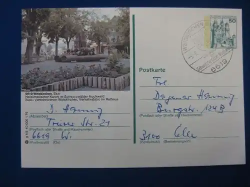 Bildpostkarte P 129 Deutschland Weiskirchen, Saar