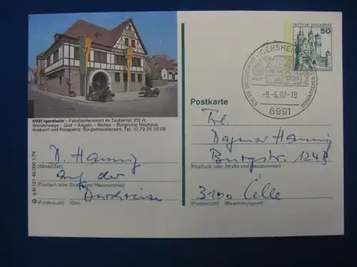 Bildpostkarte P 129 Deutschland Ingersheim im Taubertal