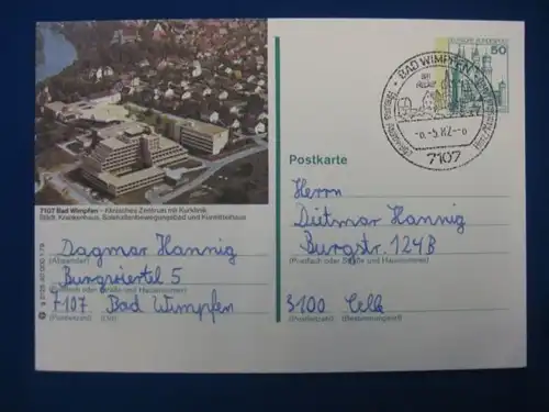 Bildpostkarte P 129 Deutschland Bad Wimpfen