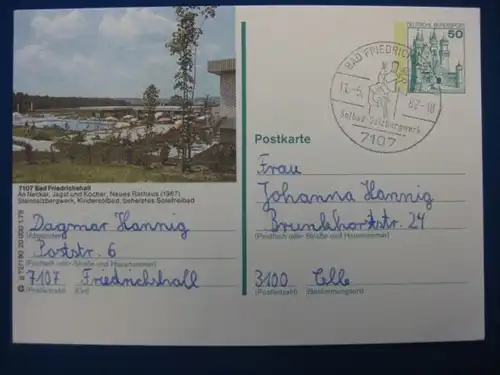 Bildpostkarte P 129 Deutschland Bad Friedrichshall 