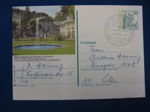 Bildpostkarte P 129 Bad Bertrich 